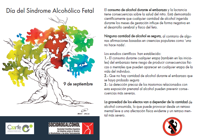 Postal informativo-preventiva emitida por Socidrogalcohol y CAARFE / InD